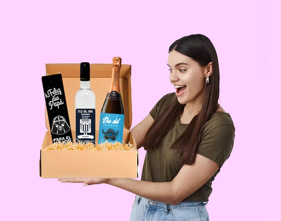 Tubular, pisco y espumante personalizado del Día del Padre