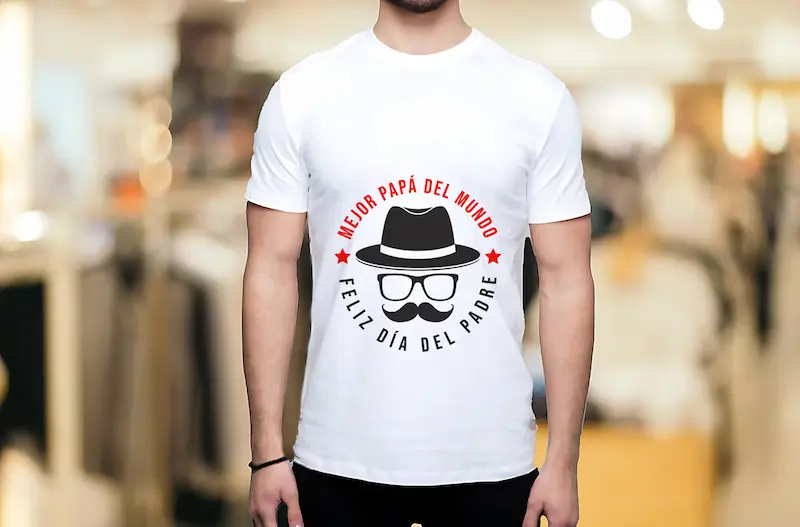Camiseta personalizada con frase el mejor papá del mundo