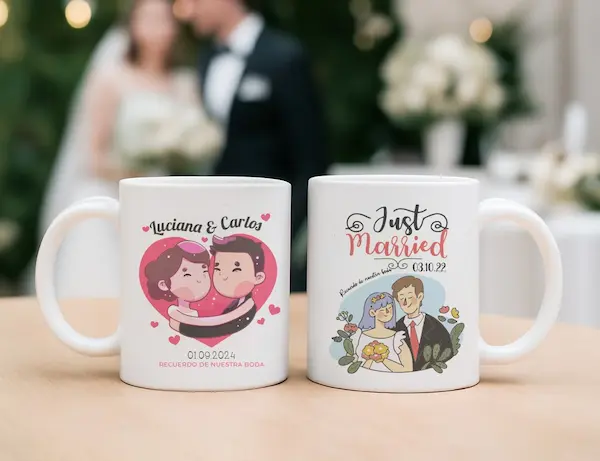 Tazas - recuerdos para bodas Emotis