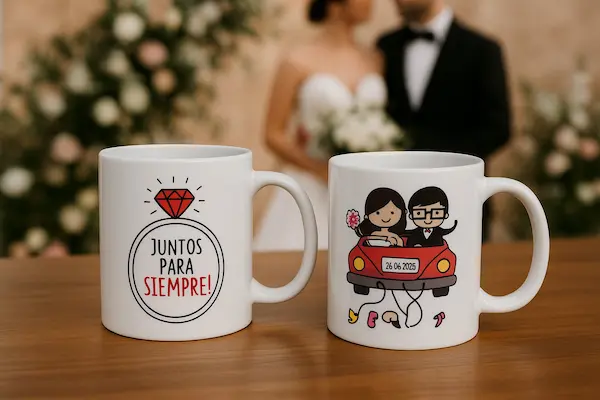 tazas como recuerdos para bodas