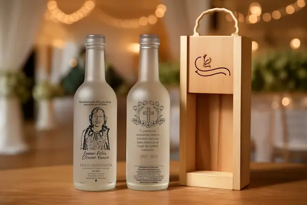 piscos personalizados para misa de difuntos