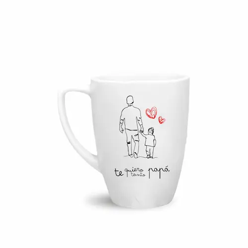 Taza con boca cuadrada