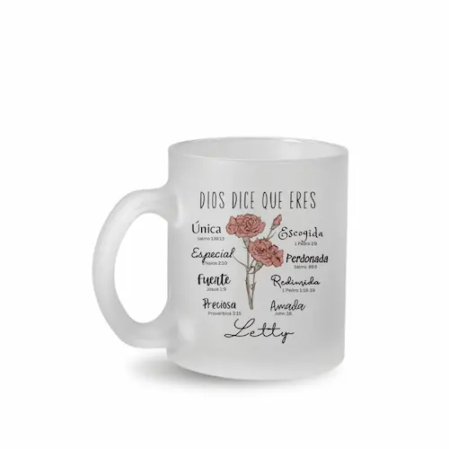 Taza de vidrio pavonado