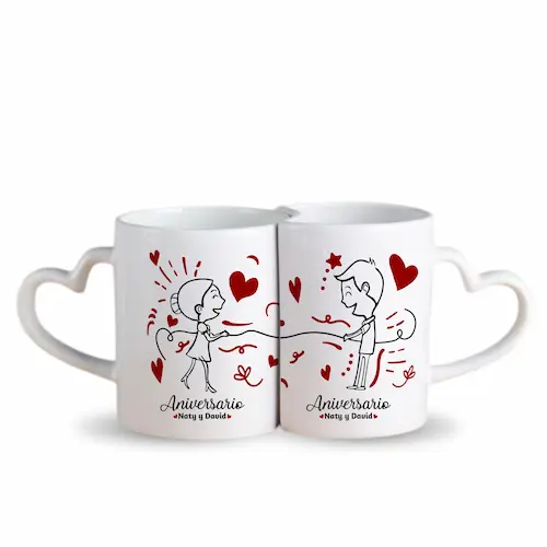 Tazas de asa de corazón