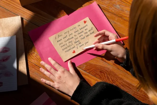 Una carta emocional escrita a mano