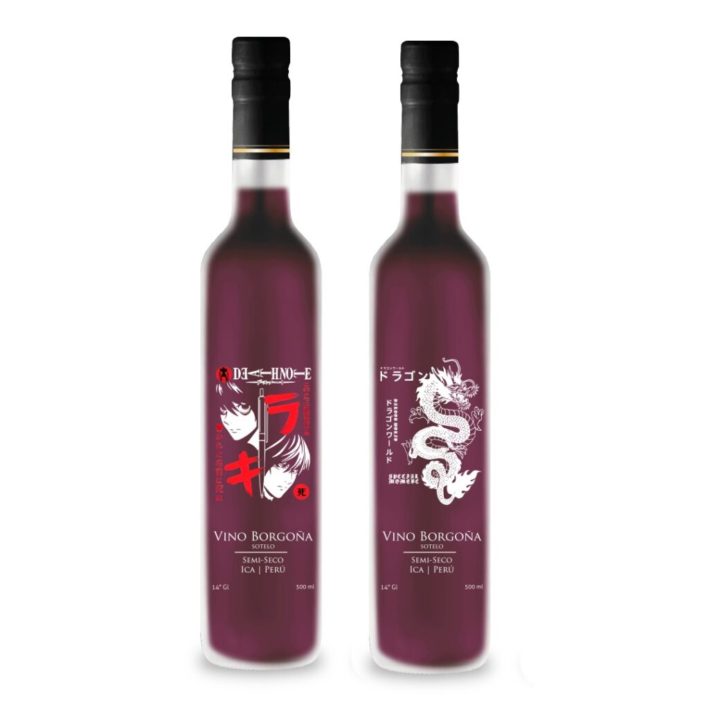 vinos personalizadas de anime