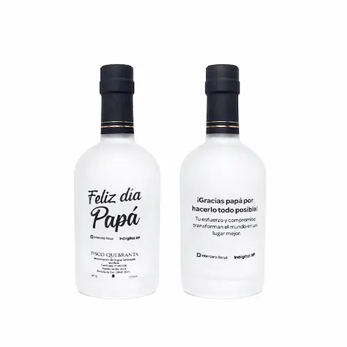 pisco premium tamaño 375 ml temática día del padre
