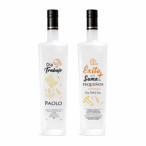 pisco premium tamaño 500 ml temática corporativa - motivación