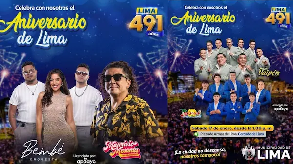 eventos del aniversario de lima 2026