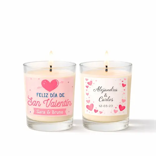 velas personalizadas para San Valentín - Emotis