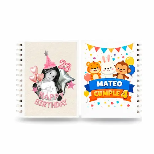 libretas para cumpleaños - emotis