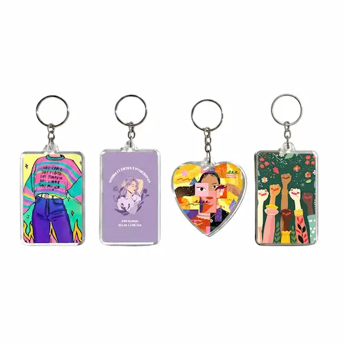 llaveros personalizados para mujeres - Dia de la mujer - Emotis