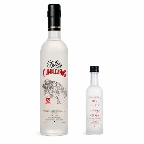 piscos y vinos para cumpleaños - emotis