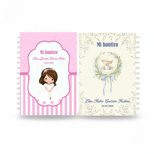 libretas para bautizo