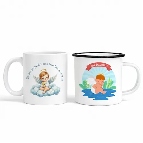 tazas para bautizo