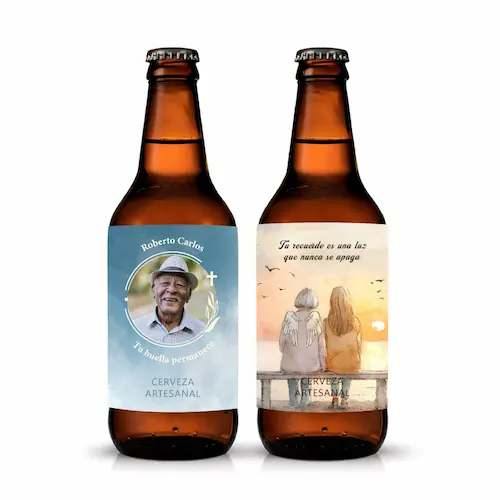 cerveza - recuerdo de misa de difunto