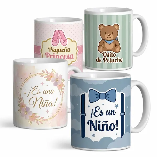Tazas para revelacion de genero