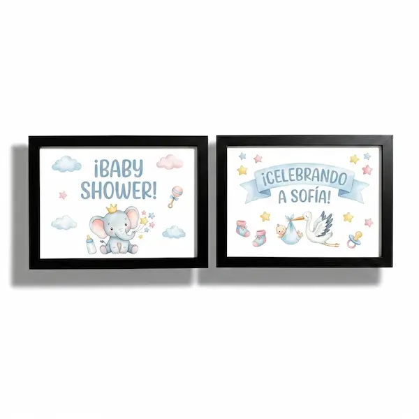 cuadros baby shower