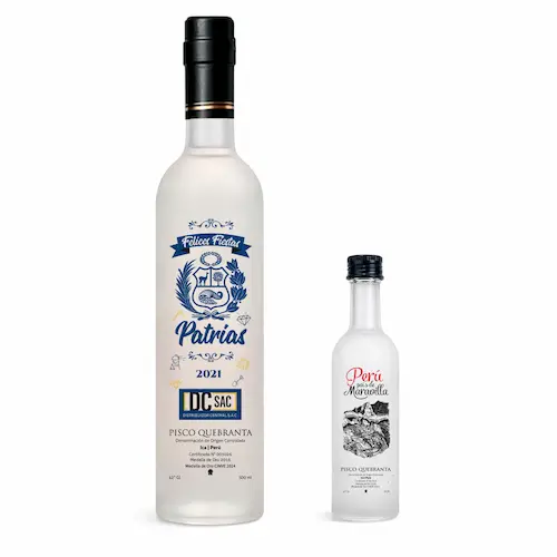 Piscos personalizados de fiestas patrias - Emotis